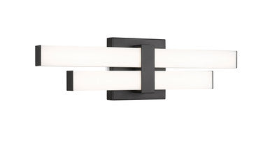 Z-Lite Zane 2 Light Vanity in Matte Black 1008-18W-MB-LED