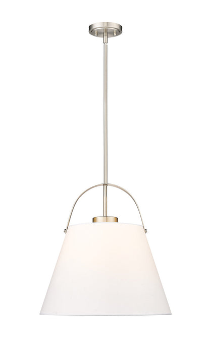 Z-Lite Z-Studio 1 Light Pendant in Brushed Nickel 743P18-BN