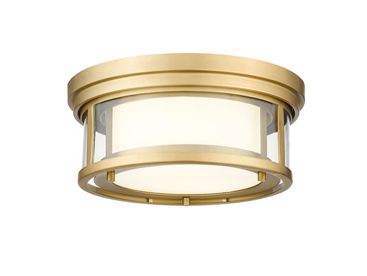 Z-Lite Willow 2 Light Flush Mount in Olde Brass 426F12-OBR