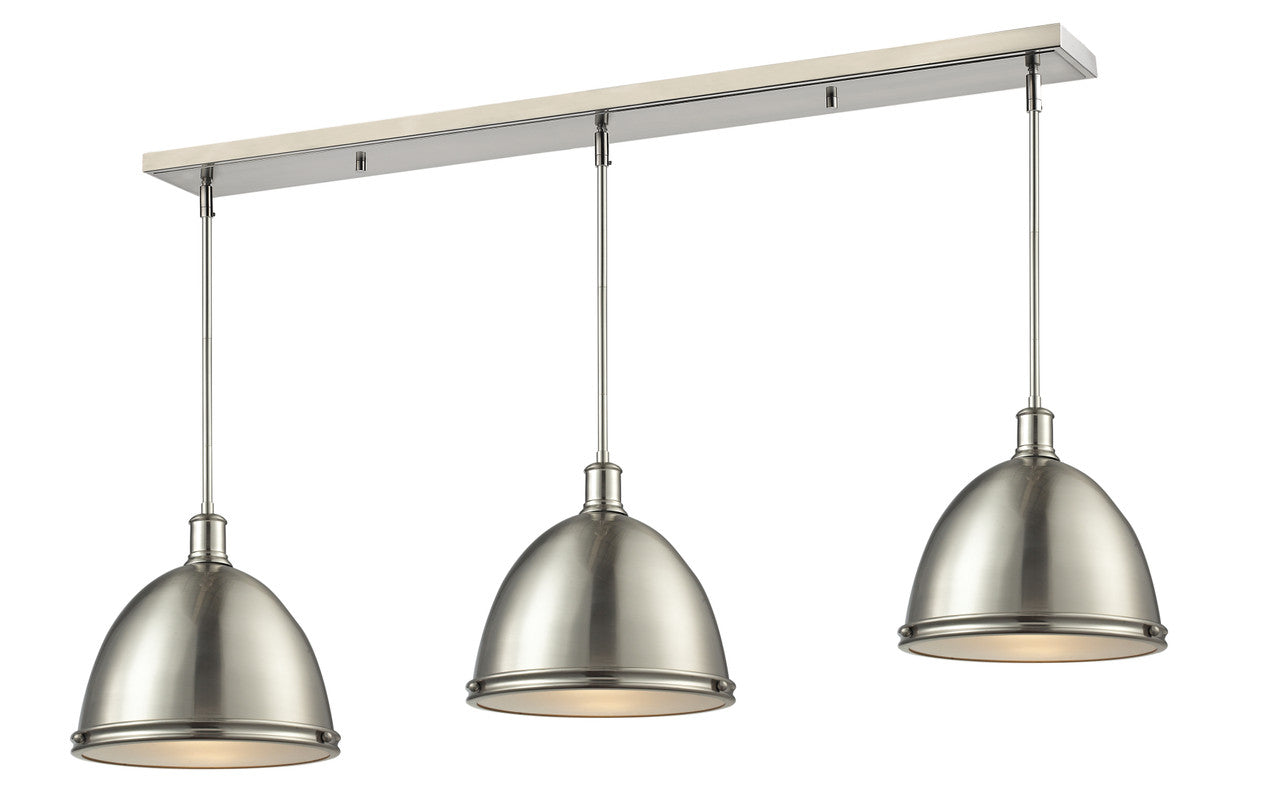 Z-Lite Mason island in Brushed Nickel 710P13-3BN