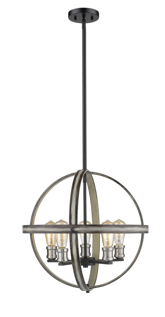 Z-Lite Kirkland Pendant in Ashen Barnboard 472B20-ABB