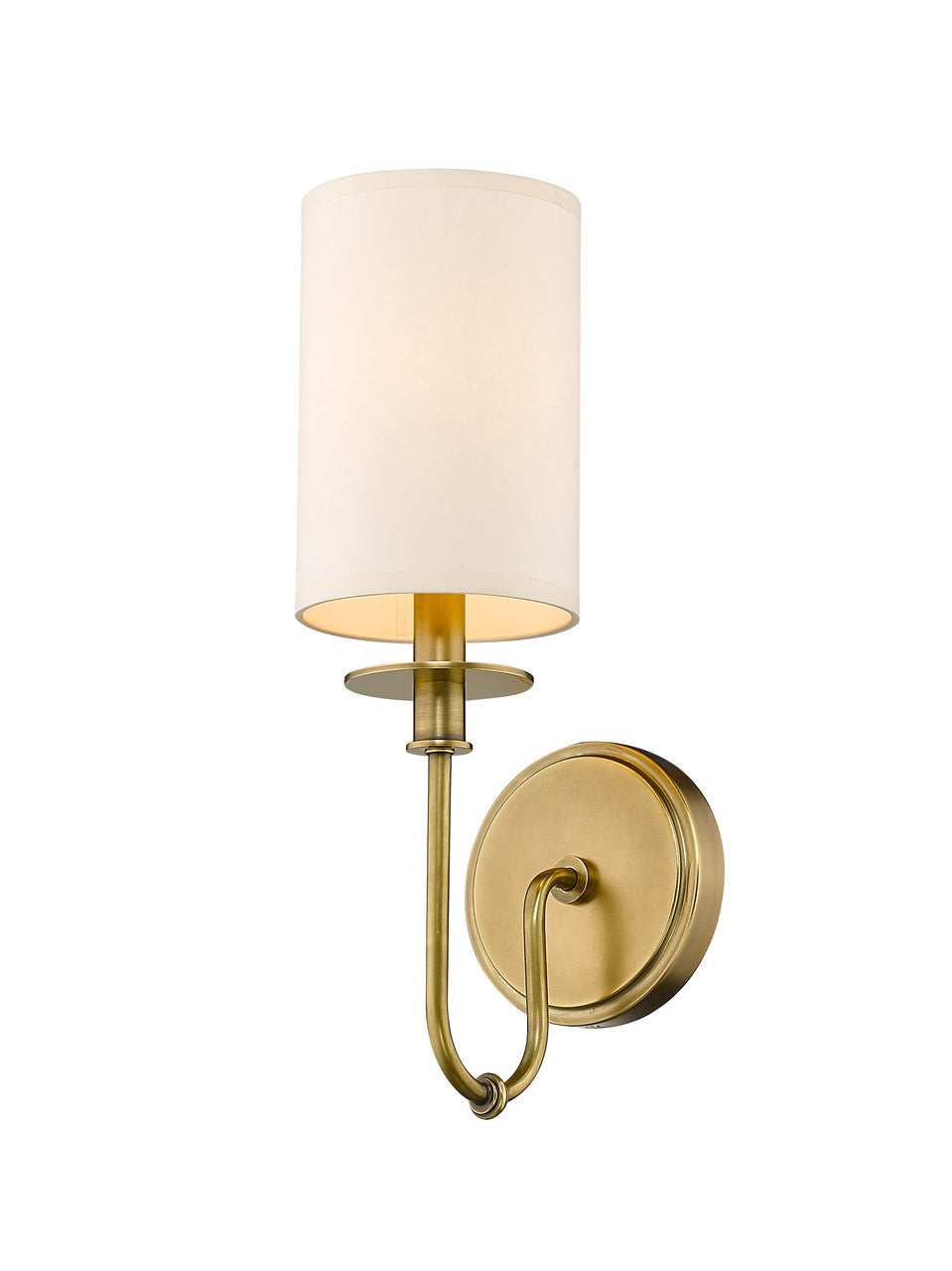 Z-Lite Ella 1 Light Wall Sconce in Rubbed Brass 809-1S-RB