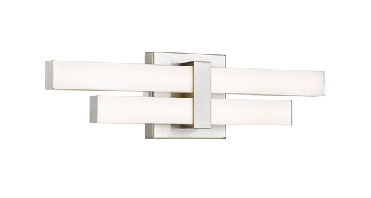 Z-LITE Zane 2 Light Vanity in Brushed Nickel 1008-18W-BN-LED