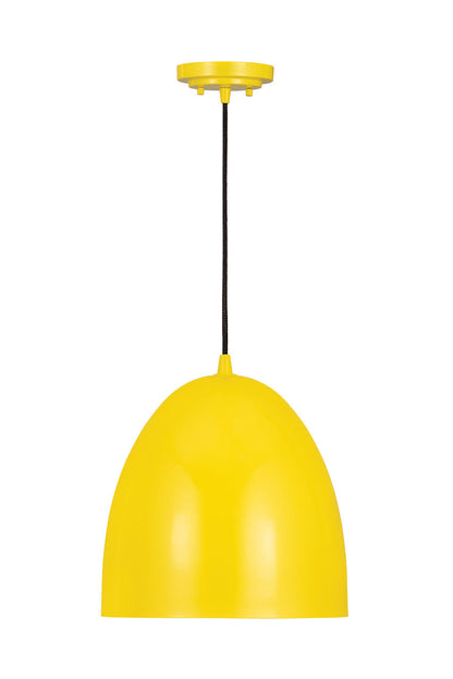 Z-Lite Z-Studio 1 Light Pendant in Yellow 6012P12-YEL