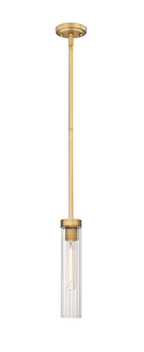 Z-Lite Beau 1 Light Pendant in Rubbed Brass 740P-ROD-RB