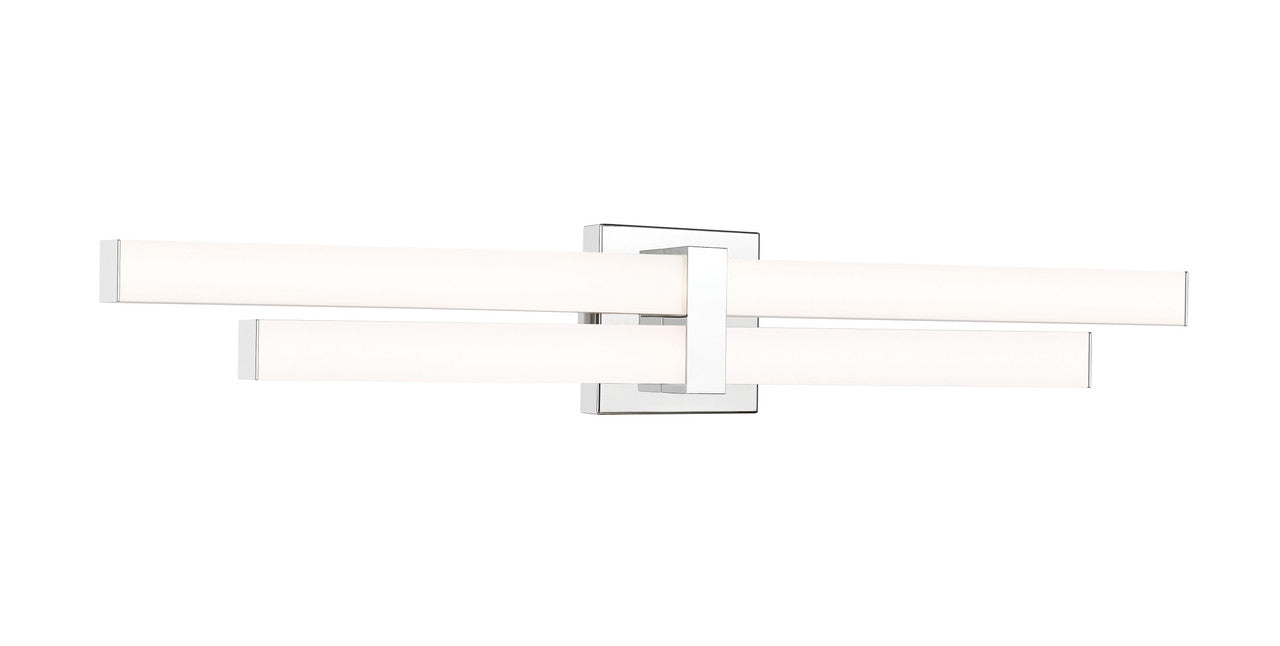 Z-LITE Zane 2 Light Vanity in Chrome  1008-32W-CH-LED