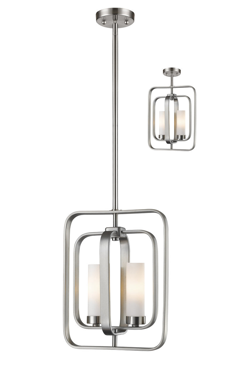 Z-Lite Aideen 2 Light Pendant in Brushed Nickel 6000MP-BN