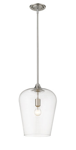 Z-Lite Joliet 1 Light Pendant in Brushed Nickel 473P12-BN