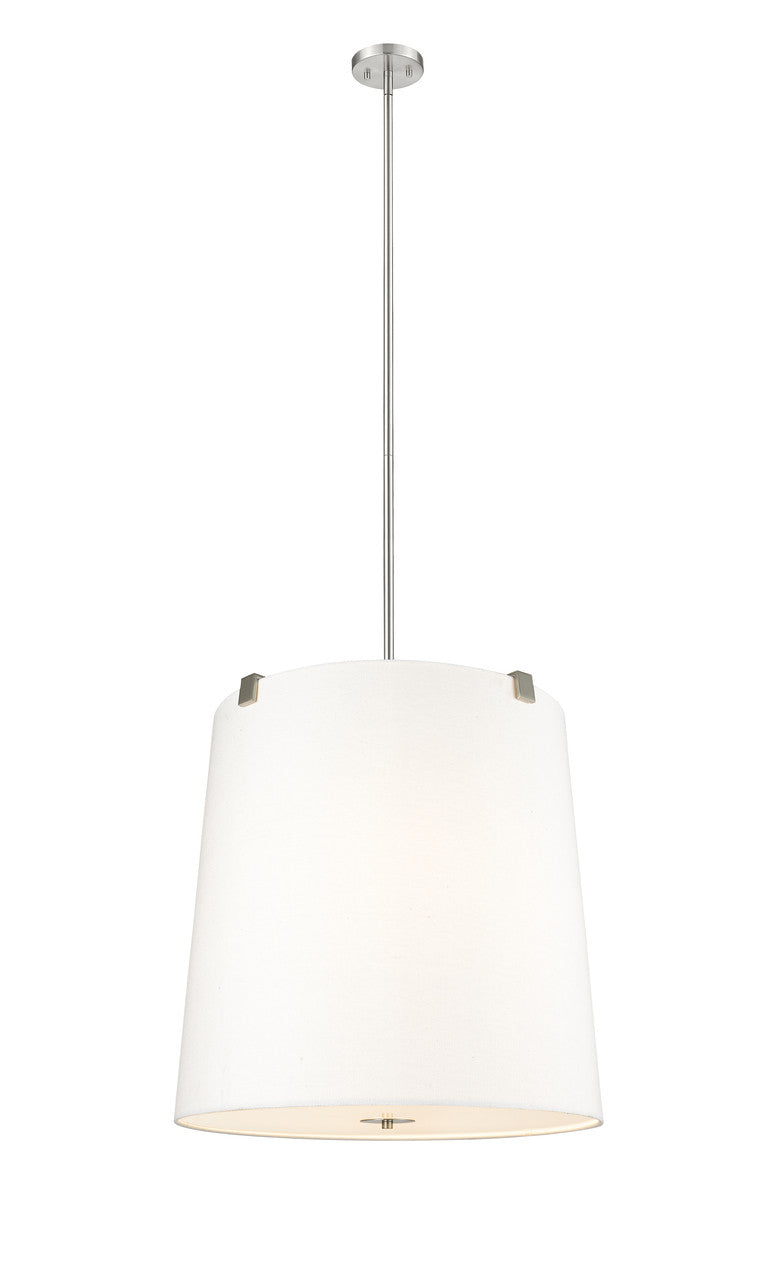 Z-LITE Weston 6 Light Pendant in Brushed Nickel 3501P24-BN