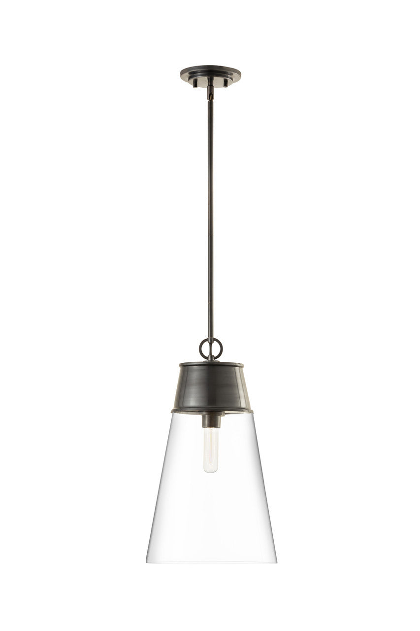 Z-Lite Wentworth 1 Light Pendant in Plated Bronze 2300P12-BP