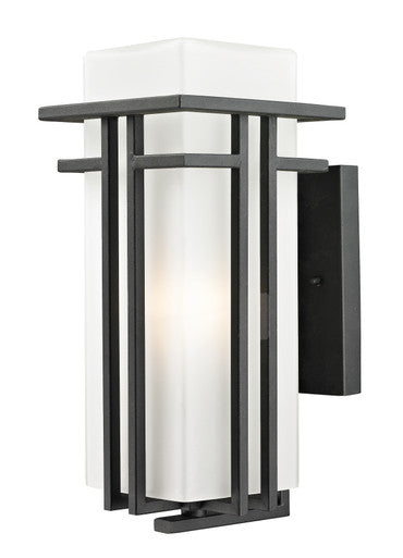 Z-Lite Abbey 1 Light Outdoor Wall Light in Black 549M-BK