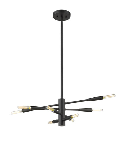 Z-Lite Ascension 8 Light Chandelier in Matte Black 737-8MB