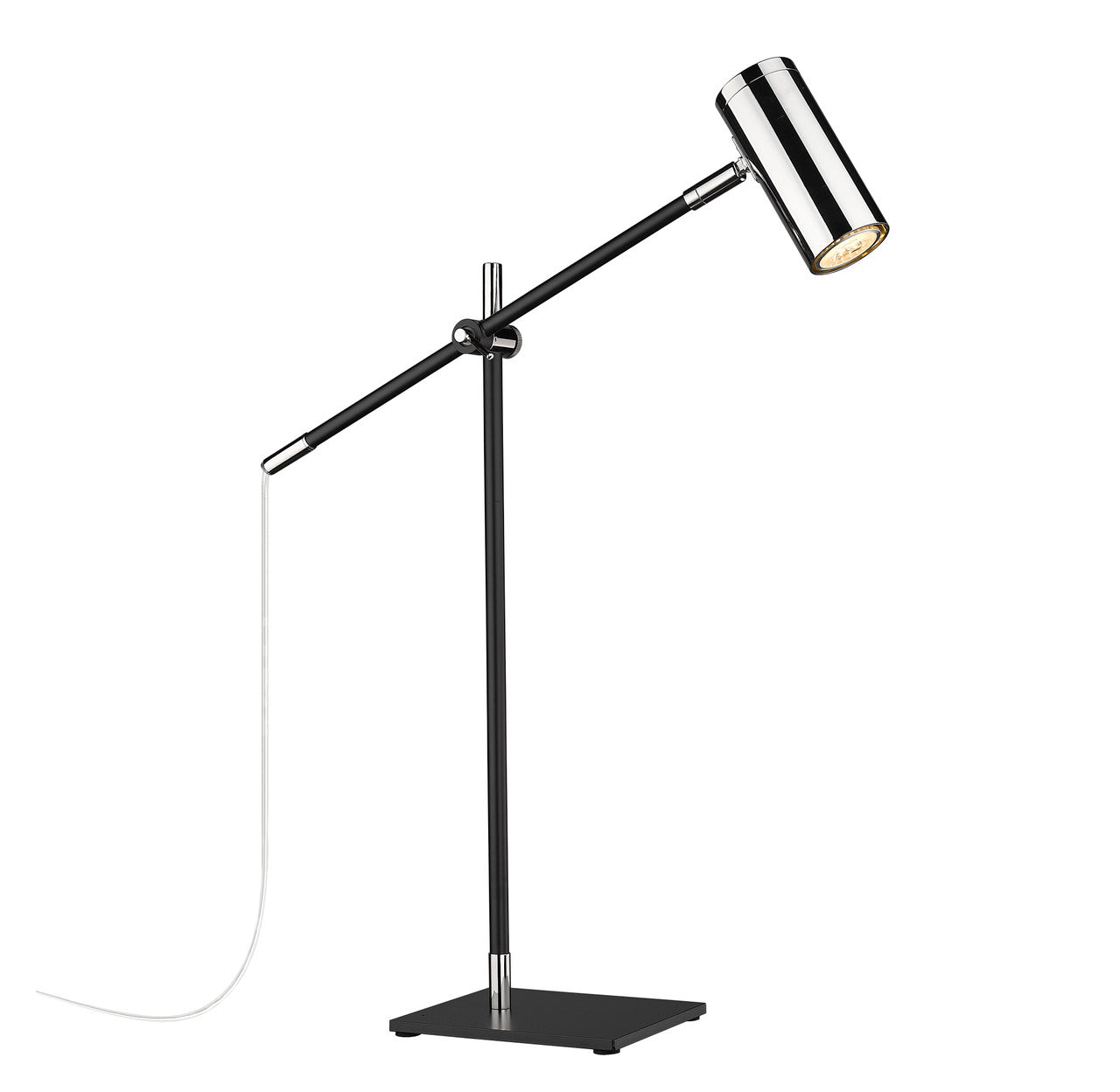 Z-Lite Calumet 1 Light Table Lamp in Matte Black + Polished Nickel 814TL-MB-PN