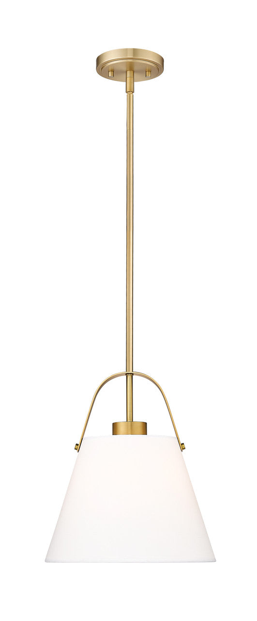 Z-Lite Z-Studio 1 Light Pendant in Heritage Brass 743P12-HBR