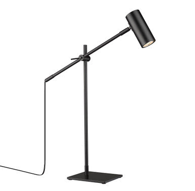 Z-Lite Calumet 1 Light Table Lamp in Matte Black 814TL-MB