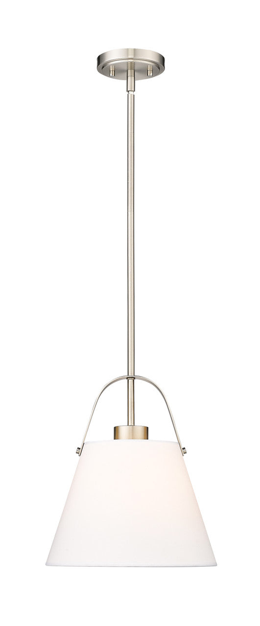 Z-Lite Z-Studio 1 Light Pendant in Brushed Nickel 743P12-BN