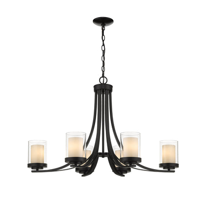 Z-Lite Willow Chandelier in Matte Black 426-6-MB