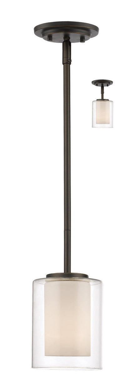 Z-Lite Willow 1 Light Pendant in Olde Bronze 426MP-OB