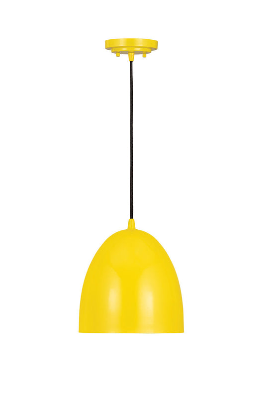 Z-Lite Z-Studio 1 Light Pendant in Yellow 6012P9-YEL