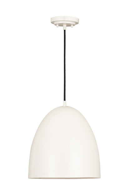 Z-Lite Z-Studio 1 Light Pendant in Satin White 6012P12-SWH