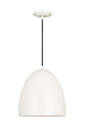 Z-Lite Z-Studio 1 Light Pendant in Satin White 6012P12-SWH