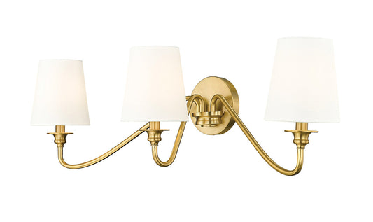 Z-LITE Gianna 3 Light Wall Sconce in Modern Gold 7509-3S-MGLD