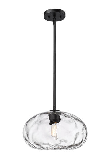 Z-Lite Chloe 1 Light Pendant in Matte Black 490P14-MB