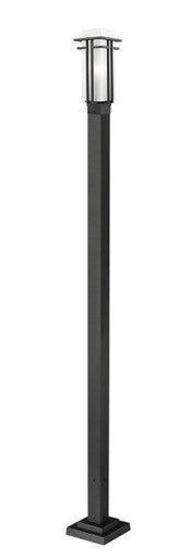 Z-Lite Abbey 1 Light Outdoor Post Mounted Fixture in Black 549PHM-536P-BK