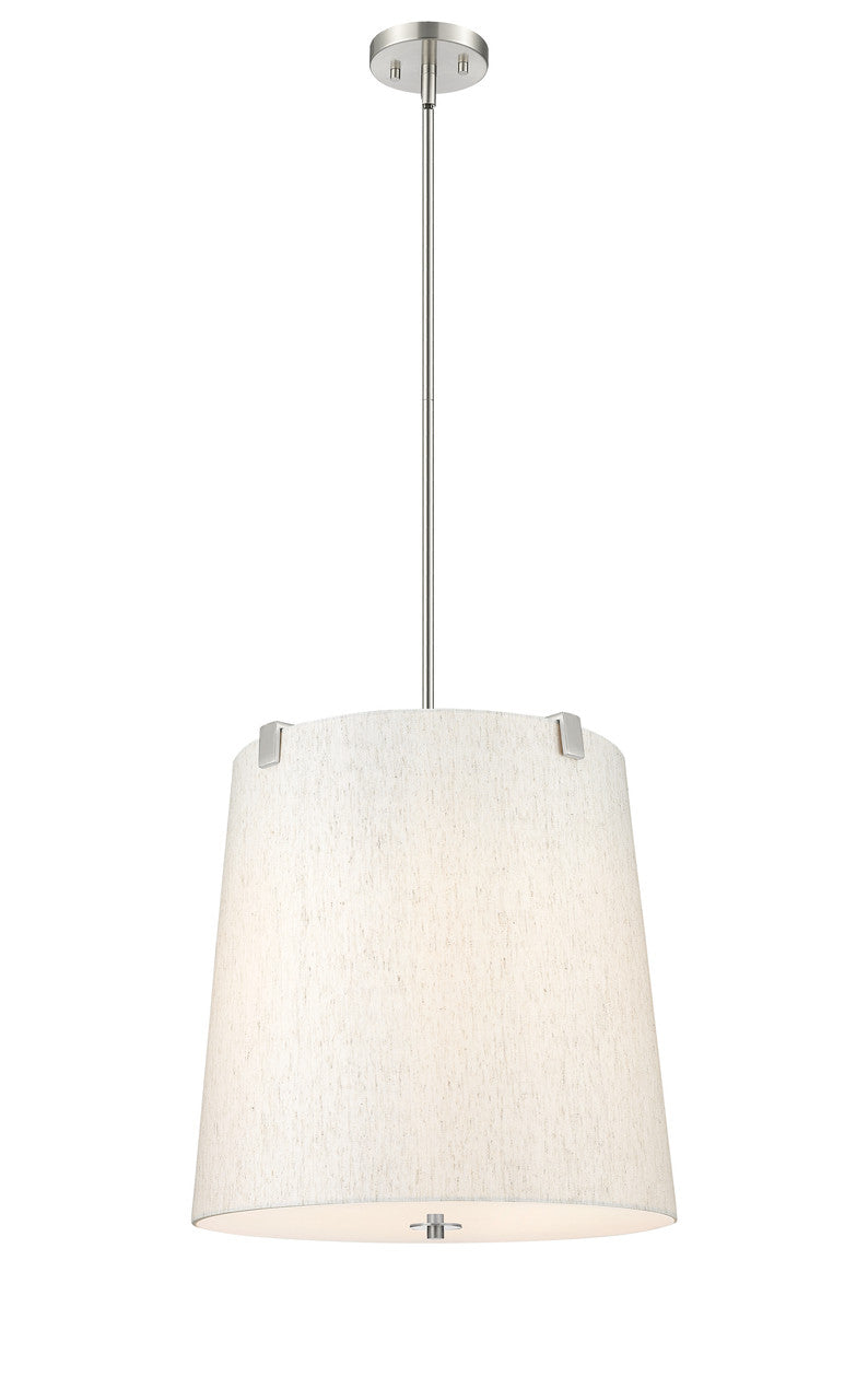 Z-LITE Weston 5 Light Pendant in Brushed Nickel 3502P18-BN