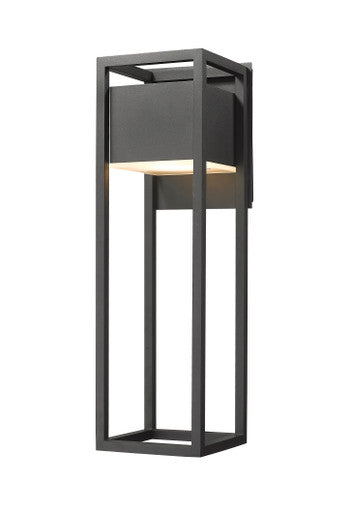 Z-Lite Barwick 1 Light Outdoor Wall Light in Black 585B-BK-LED