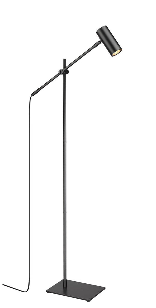 Z-Lite Calumet 1 Light Floor Lamp in Matte Black 814FL-MB