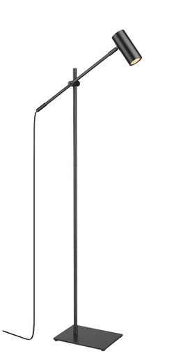 Z-Lite Calumet 1 Light Floor Lamp in Matte Black 814FL-MB