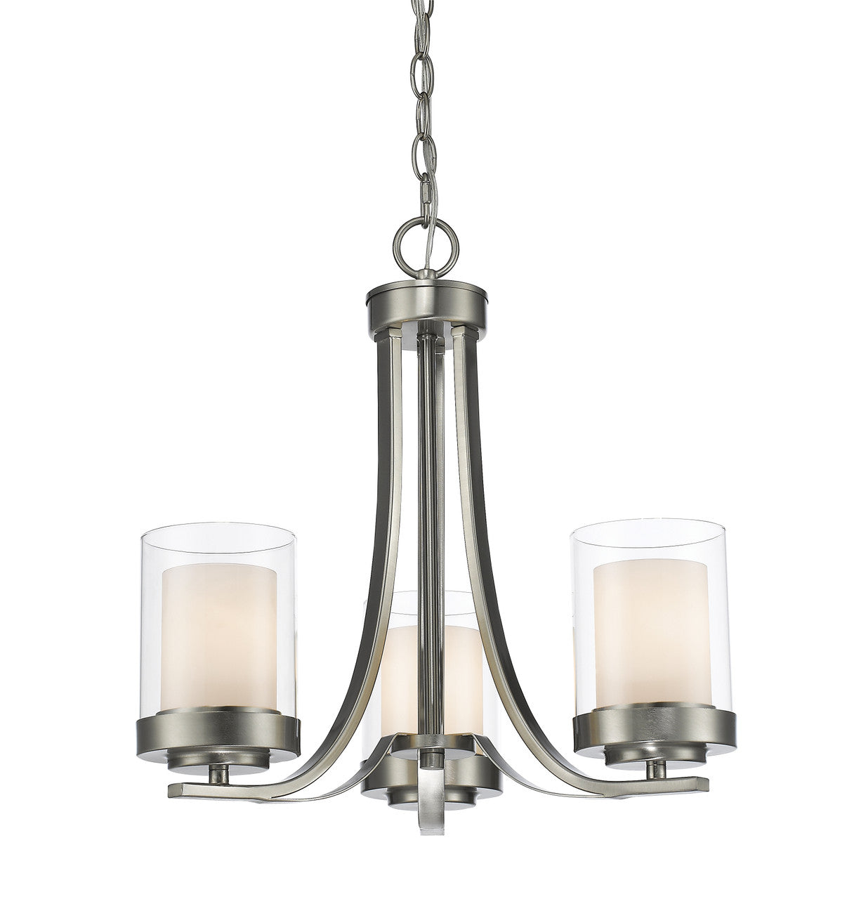 Z-Lite Willow 3 Light Chandelier in Brushed Nickel 426-3C-BN