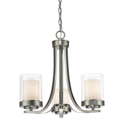 Z-Lite Willow 3 Light Chandelier in Brushed Nickel 426-3C-BN