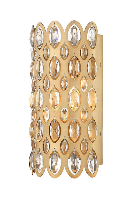 Z-Lite Dealey Wall Sconce in Heirloom Brass 822-2S-HB