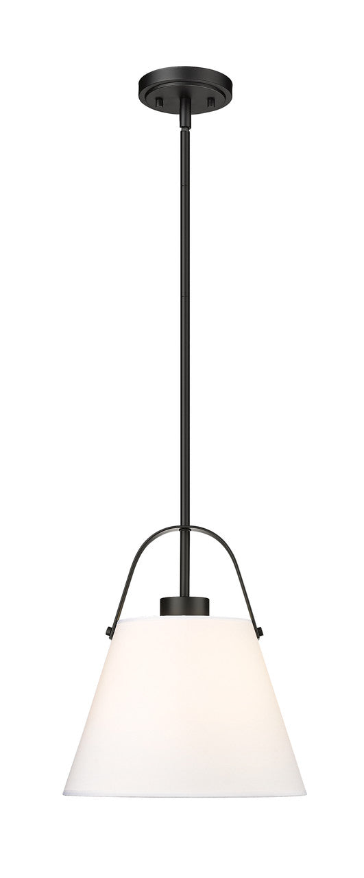 Z-Lite Z-Studio 1 Light Pendant in Matte Black 743P12-MB