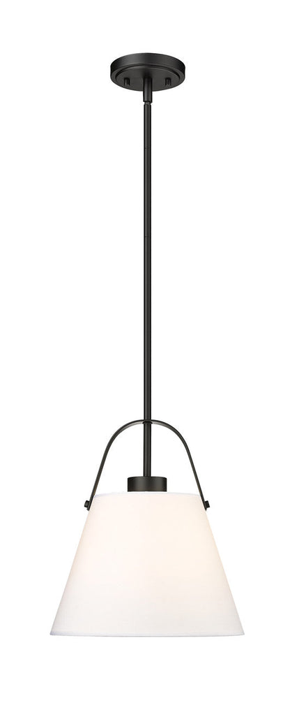 Z-Lite Z-Studio 1 Light Pendant in Matte Black 743P12-MB