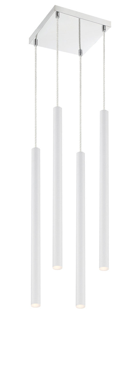 Z-Lite Forest Chandelier in Chrome 917MP24-WH-LED-4SCH