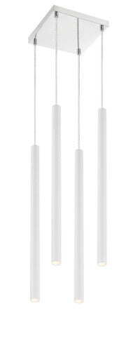 Z-Lite Forest 4 Light Chandelier in Chrome 917MP24-WH-LED-4SCH