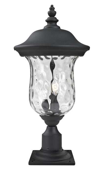 Z-Lite Armstrong 2 Light Outdoor Pier Mounted Fixture in Black 533PHM-533PM-BK