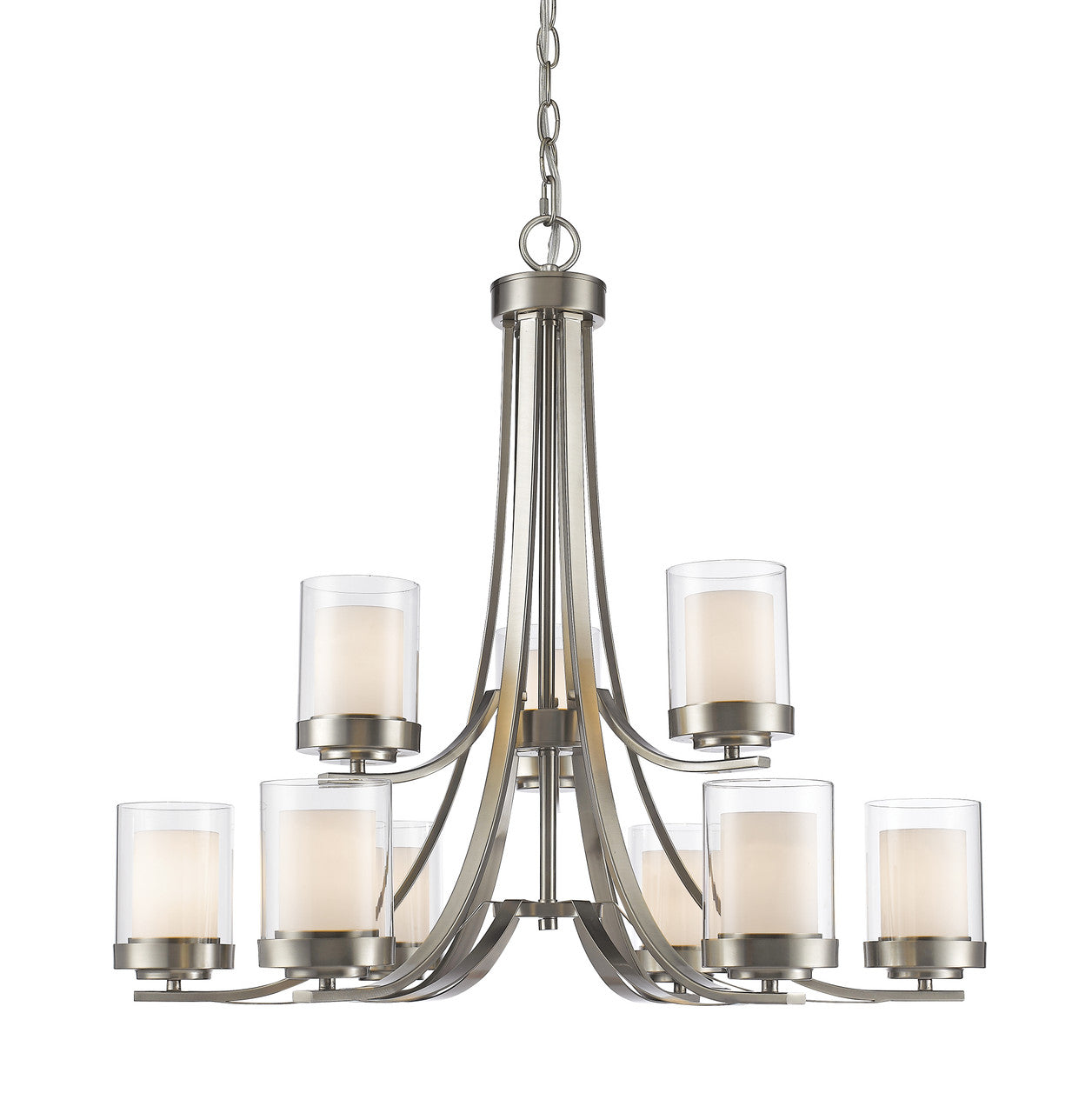 Z-Lite Willow Chandelier in Brushed Nickel 426-9-BN