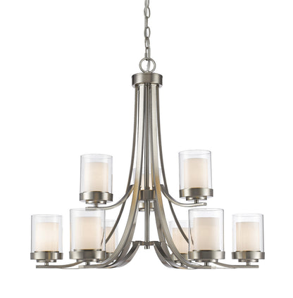 Z-Lite Willow Chandelier in Brushed Nickel 426-9-BN