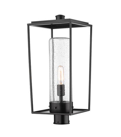 Z-Lite Sheridan 1 Light Outdoor Post Mount Fixture in Black 594PHBR-BK