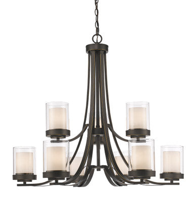 Z-Lite Willow 9 Light Chandelier in Olde Bronze 426-9-OB