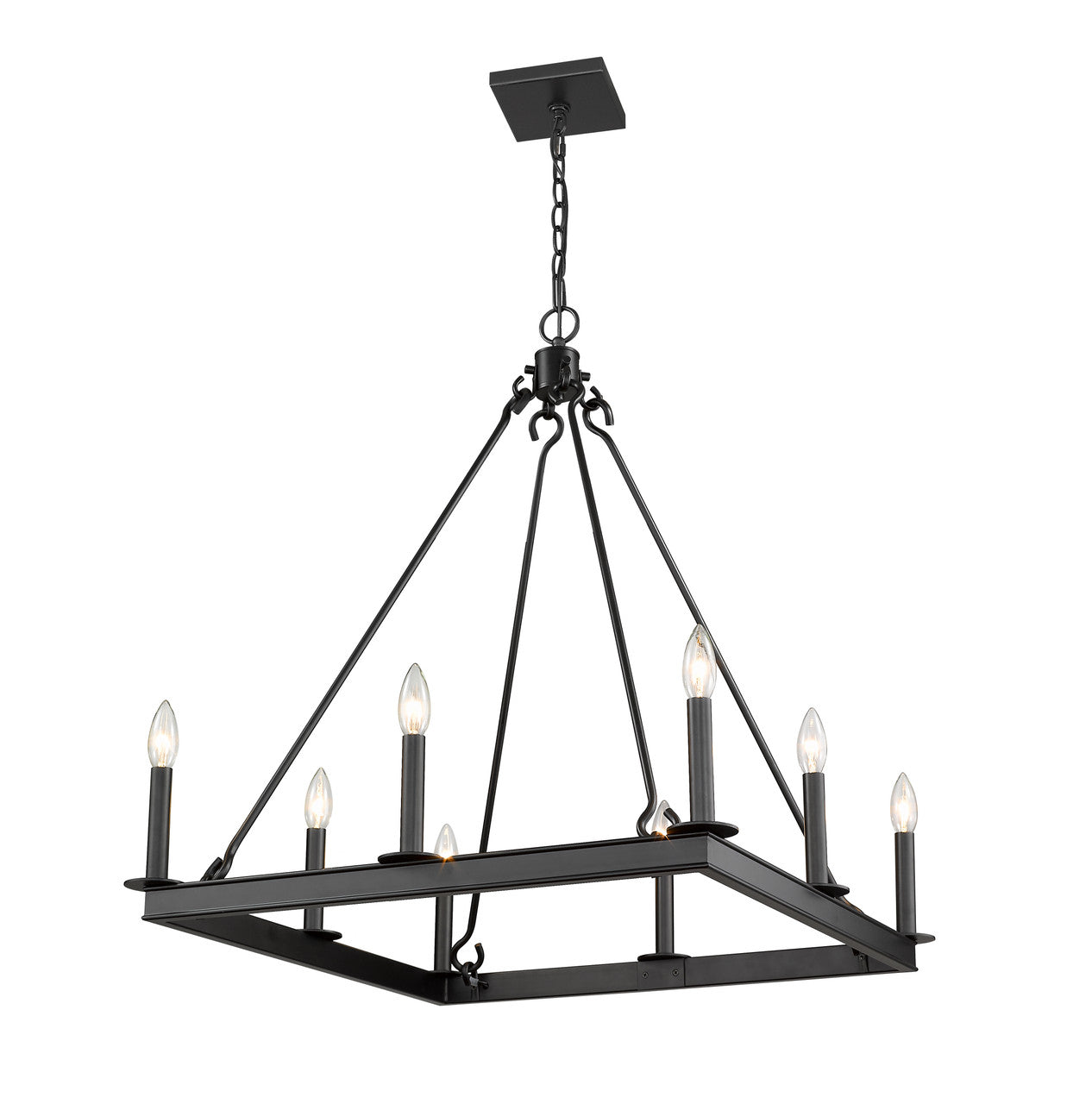 Z-Lite Barclay Chandelier in Matte Black 482S-8-26MB