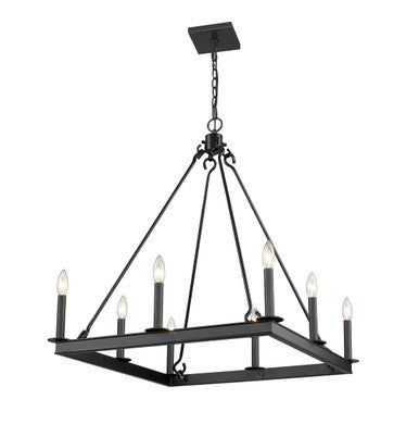 Z-Lite Barclay 8 Light Chandelier in Matte Black 482S-8-26MB