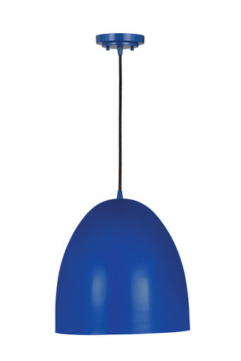 Z-Lite Z-Studio 1 Light Pendant in Blue 6012P12-BLU