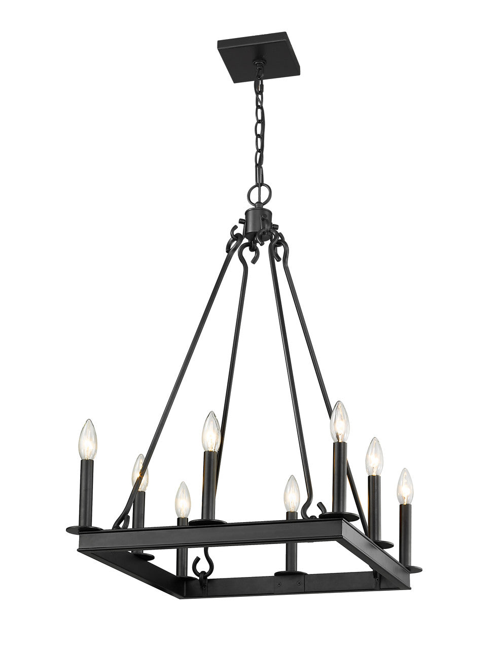 Z-Lite Barclay Chandelier in Matte Black 482S-8-20MB