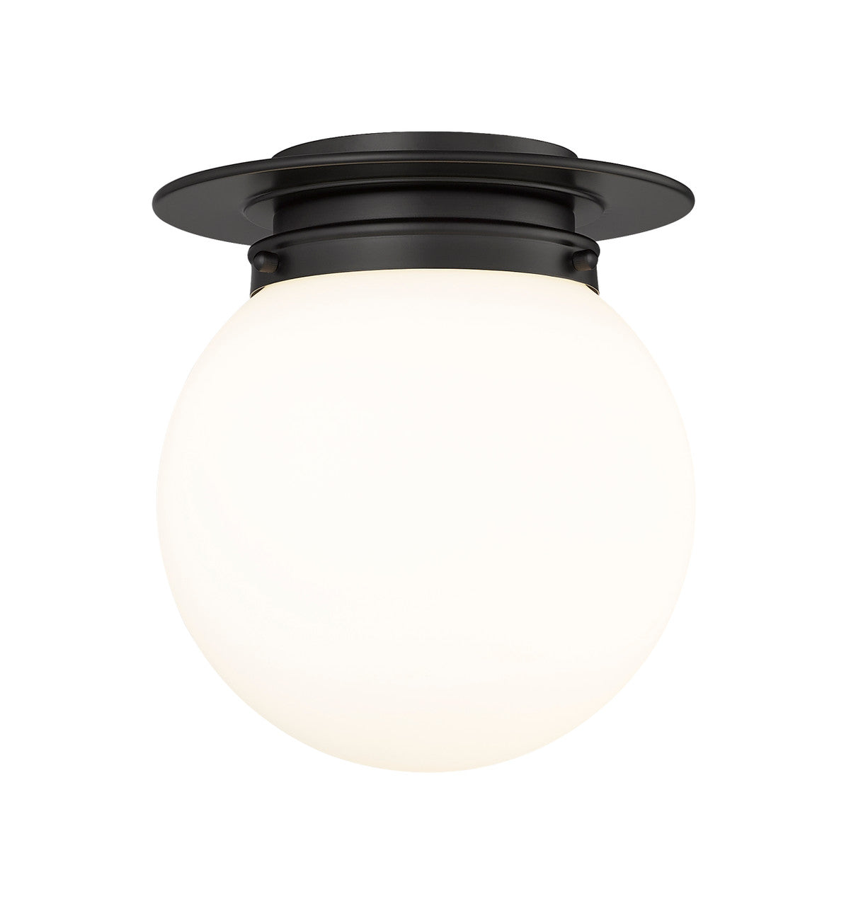 Z-Lite Calhoun 1 Light Flush Mount in Matte Black 7505F9-MB