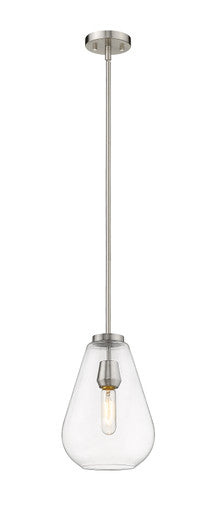 Z-Lite Ayra 1 Light Pendant in Brushed Nickel 488P8-BN